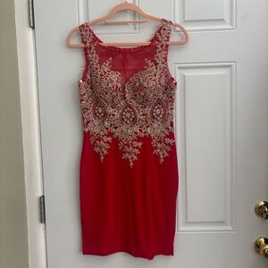 Dancing Queen Red Formal Dress, Size M